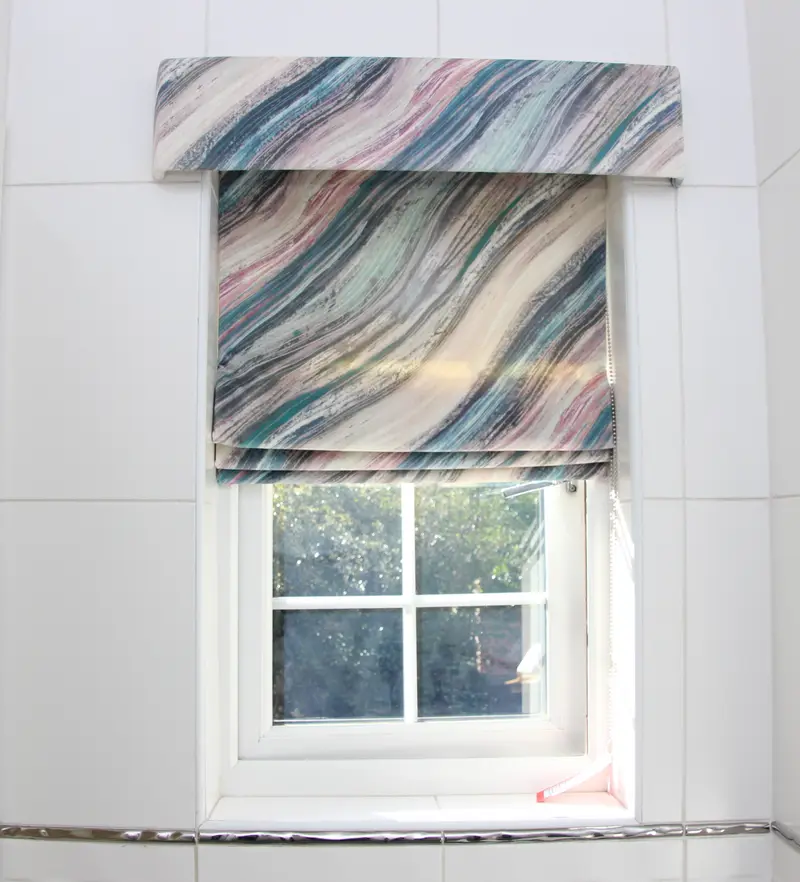 Marble effect Roman blind by Heather Horrocks Leigh